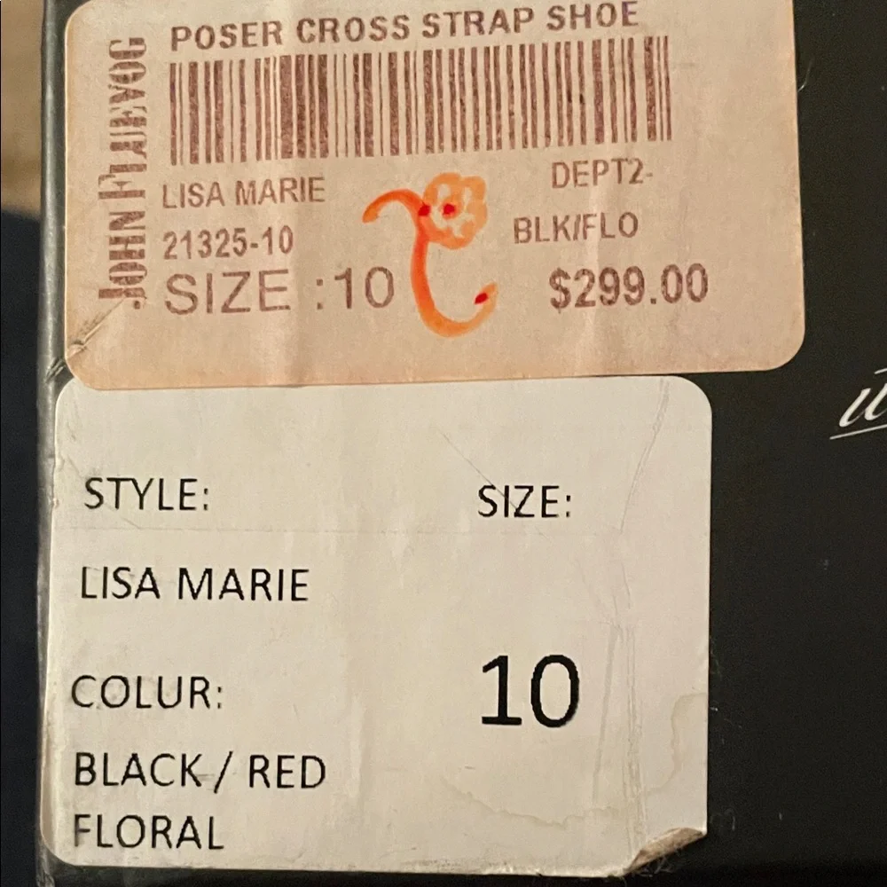 John Fluevog Black and Red Artistic Heels - Picture 6 of 6